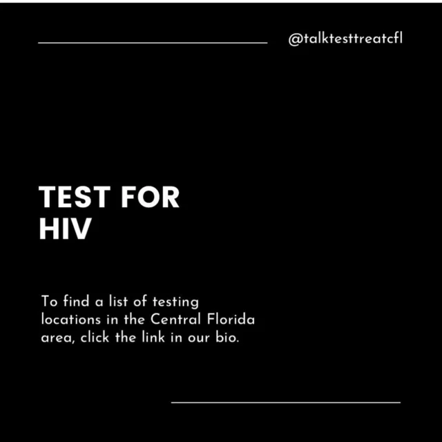 Testing is the only way to ensure you are 100% HIV negative. Click the link in our bio to find a testing location in your area. 

#freehivtesting #hivtesting #hiv #hivawareness #hivprevention #hivstigma #hivaids #hivtest #testforhiv #centralflorida #orlandoflorida #uequalsu #sexpositivity #StopHIV #gettested #gettestedtoday #hivpositive #nostigma #Orlando #togetherwecan #togetherwecanmakeadifference #hivprevention #sexualhealth #stophivtogether #sexpositiveculture #talktesttreatcfl #talktesttreat