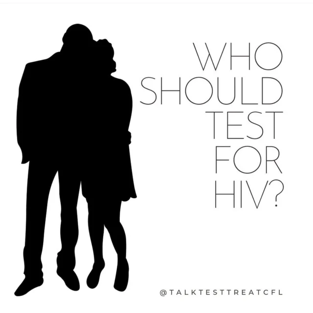 The CDC recommends everyone between the ages of 13 and 64 get tested for HIV. People with certain risk factors should get tested more often.

Need help finding a testing location near you? Click the link in our bio.

#freehivtesting #hivtesting #hiv #hivawareness #hivprevention #hivstigma #hivaids #hivtest #testforhiv #centralflorida #orlandoflorida #uequalsu #sexpositivity
#StopHIV #gettested #gettestedtoday #hivpositive #nostigma #Orlando #togetherwecan #togetherwecanmakeadifference #hivprevention #sexualhealth #stophivtogether #sexpositiveculture #talktesttreatcfl #talktesttreat